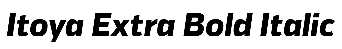 Itoya Extra Bold Italic